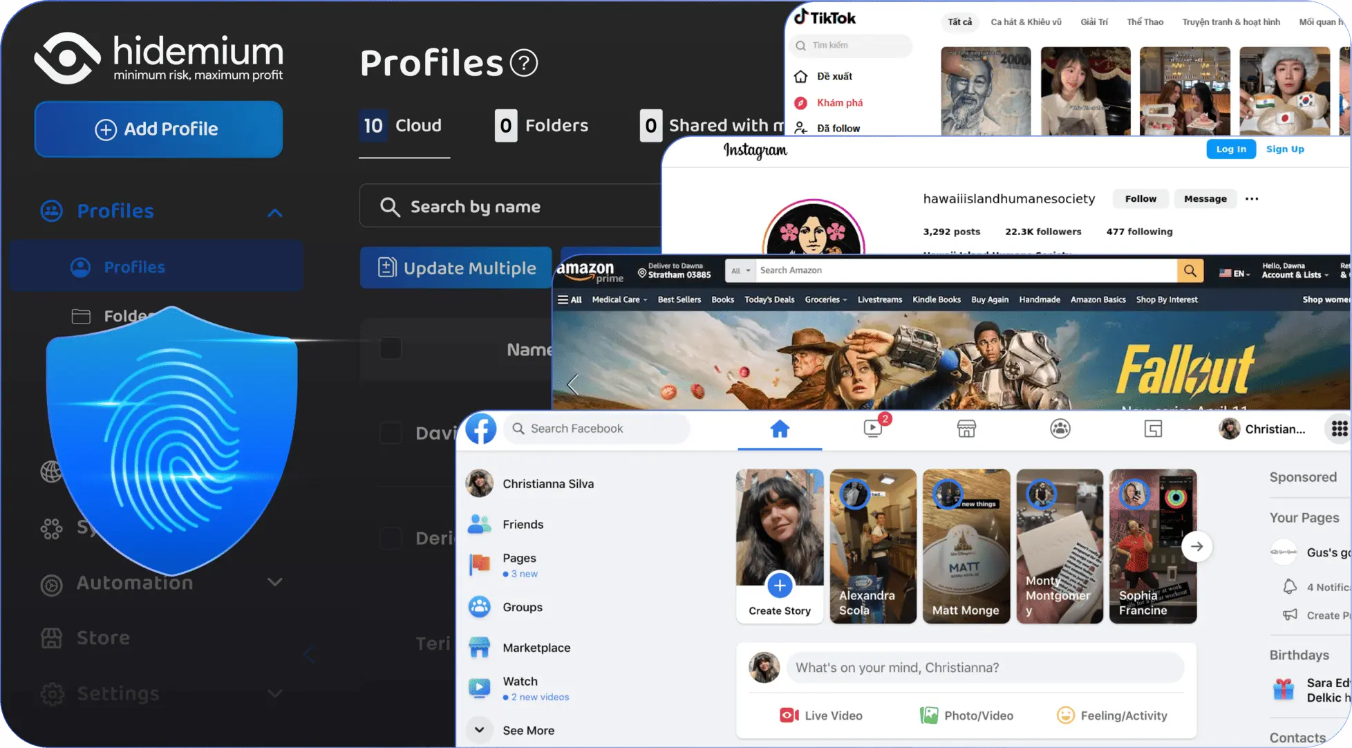 Access browser profiles across multiple devices
