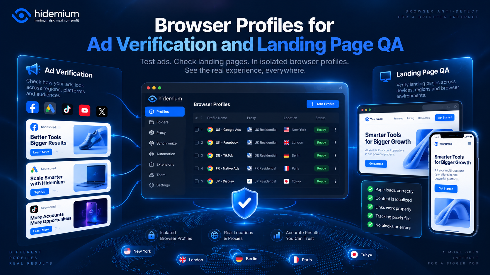 Browser Profiles for Ad Verification and Landing Page QA